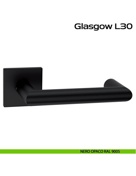 Maniglia in acciaio per porta Glasgow L30 Reguitti Inox nero