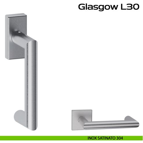 Maniglia in acciaio per finestra DK Glasgow L30 Reguitti Inox - inox satinato 304