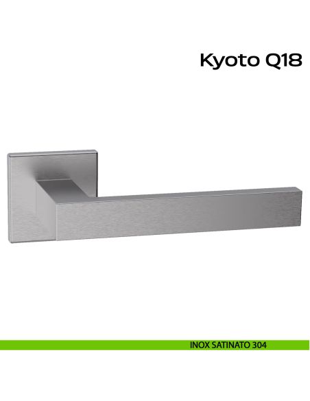 Maniglia in acciaio per porta Kyoto Q18 Reguitti Inox - acciaio satinato 304