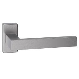 Maniglia in acciaio per porta Kyoto Q18 Reguitti Inox rosetta rettangolare