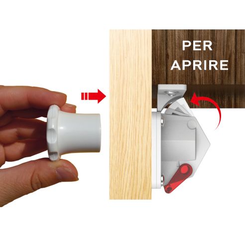 Kit serratura magnetica invisibile Kinder-Lok KYR Securital per antine e cassetti