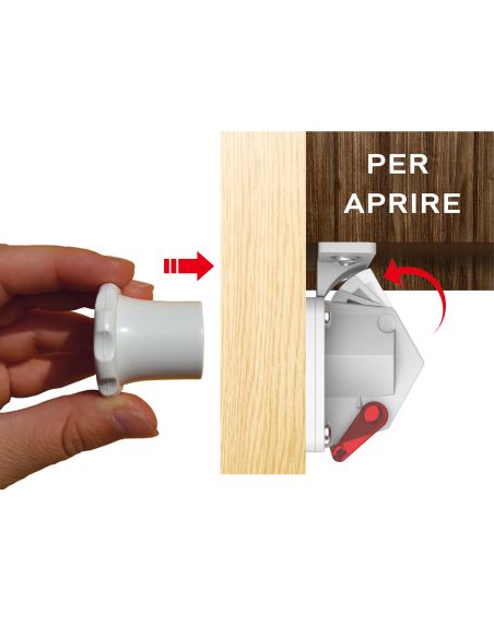 Kit serratura magnetica invisibile Kinder-Lok KYR Securital per antine e cassetti