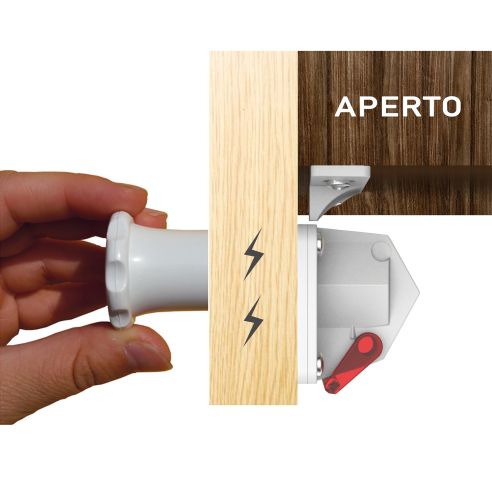 Kit serratura magnetica invisibile Kinder-Lok KYR Securital per antine e cassetti
