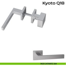 Maniglia in acciaio Kyoto Q18 e pomolo fisso 2Q1 Reguitti Inox 2