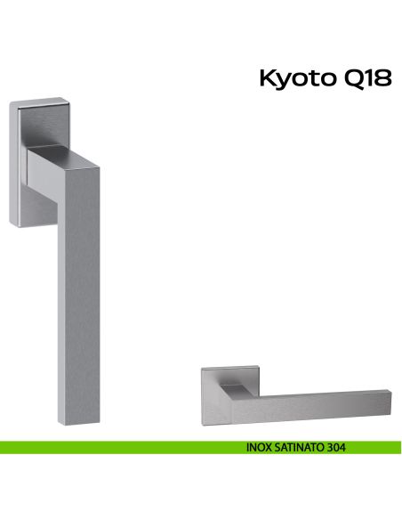 Maniglia in acciaio per finestra DK Kyoto Q18 Reguitti Inox - inox satinato 304