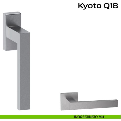 Maniglia in acciaio per finestra DK Kyoto Q18 Reguitti Inox - inox satinato 304