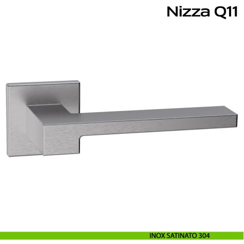 Maniglia in acciaio per porta Nizza Q11 Reguitti Inox - inox satinato 304