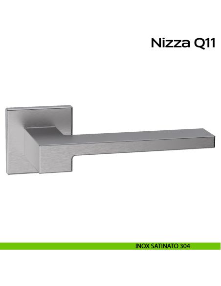 Maniglia in acciaio per porta Nizza Q11 Reguitti Inox - inox satinato 304