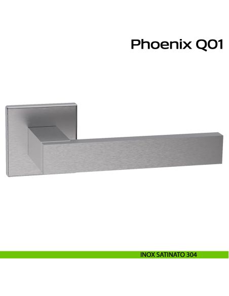 Maniglia in acciaio per porta Phoenix Q01 Reguitti Inox - inox satinato 304