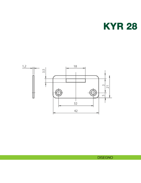 Serratura per anta doppia in vetro da applicare senza foro con cilindro KYR Securital KYR 28.2 - disegno