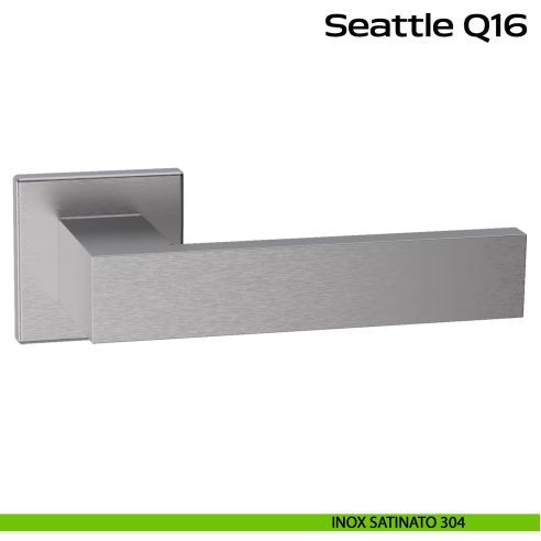 Maniglia in acciaio per porta Seattle Q16 Reguitti Inox - inox satinato 304