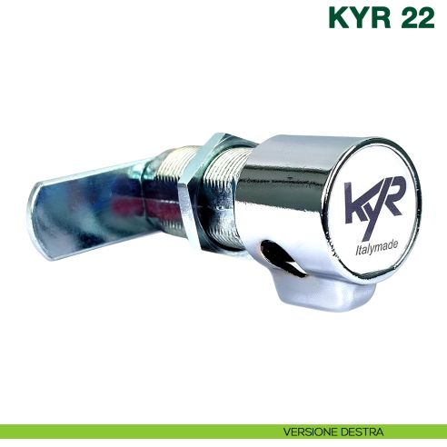 Serratura lucchettabile per armadietti Kyr Securital cilindro diametro 19 mm lunghezza 30 mm KYR 22 - versione destra