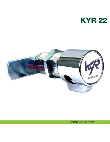 Serratura lucchettabile per armadietti Kyr Securital cilindro diametro 19 mm lunghezza 30 mm KYR 22 - versione destra