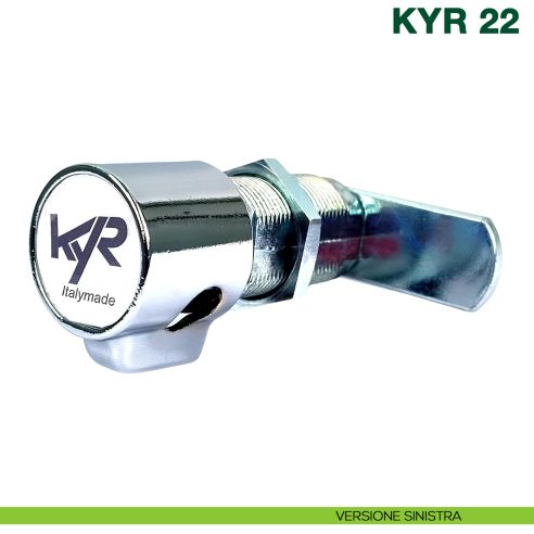 Serratura lucchettabile per armadietti Kyr Securital cilindro diametro 19 mm lunghezza 30 mm KYR 22 - versione sinistra