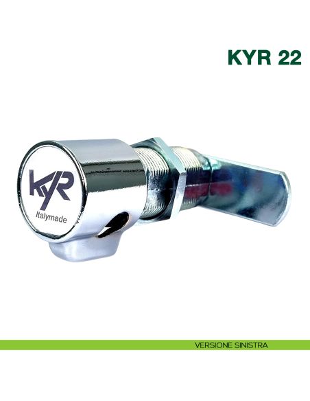 Serratura lucchettabile per armadietti Kyr Securital cilindro diametro 19 mm lunghezza 30 mm KYR 22 - versione sinistra