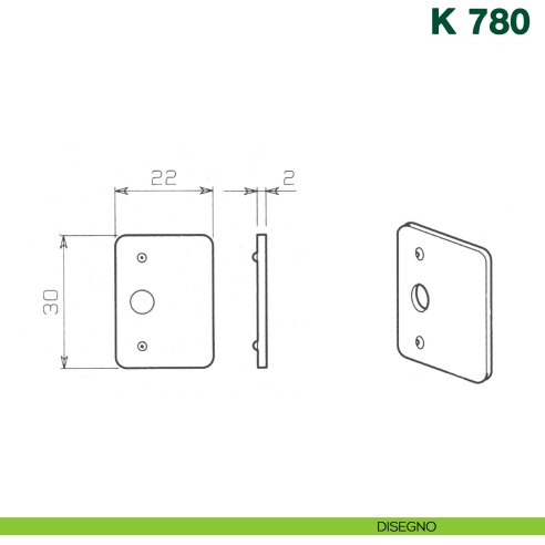 Ferma antina KYR Securital K 780 - disegno