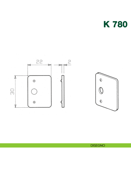 Ferma antina KYR Securital K 780 - disegno