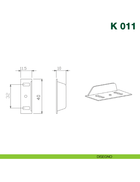 Controbordo a squadra KYR Securital K 011 - disegno