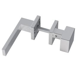 Maniglia in acciaio Seattle Q16 e pomolo fisso 2Q1 Reguitti Inox