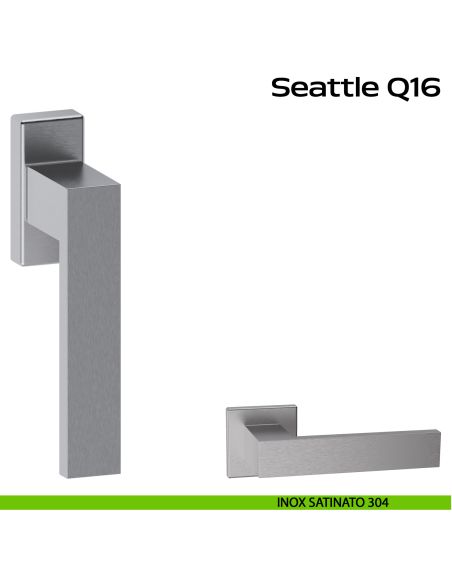 Maniglia in acciaio per finestra DK Seattle Q16 Reguitti Inox - inox satinato 304