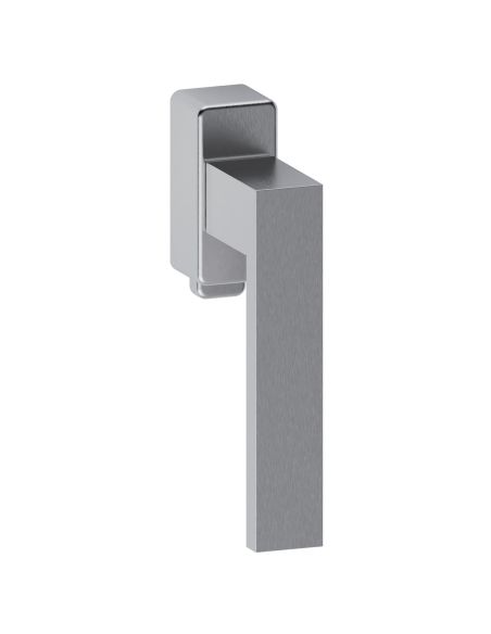 Maniglia in acciaio per finestra DK con pulsante su placca Seattle Q16 Reguitti Inox