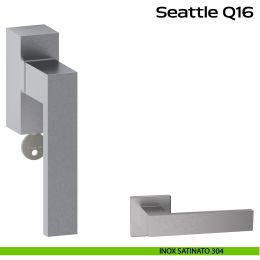 Maniglia in acciaio per finestra DK con chiave Seattle Q16 Reguitti Inox 2