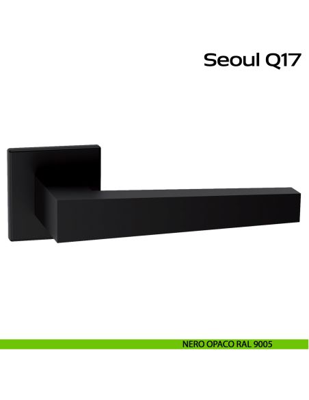 Maniglia in acciaio per porta Seoul Q17 Reguitti Inox - nero