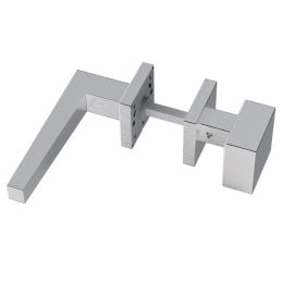 Maniglia in acciaio Seoul Q17 e pomolo fisso 2Q1 Reguitti Inox