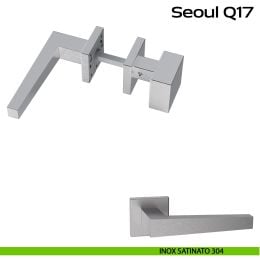Maniglia in acciaio Seoul Q17 e pomolo fisso 2Q1 Reguitti Inox 2