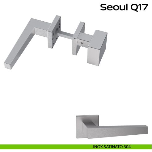 Maniglia in acciaio Seoul Q17 e pomolo fisso 2Q1 Reguitti Inox - acciaio inox