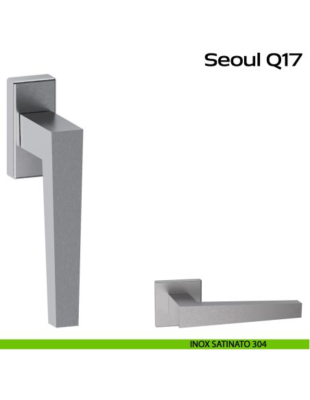 Maniglia in acciaio per finestra DK Seoul Q17 Reguitti Inox - inox satinato 304