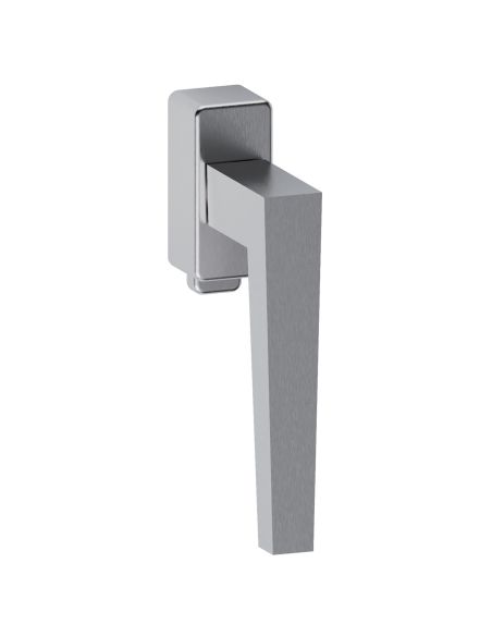 Maniglia in acciaio per finestra DK con pulsante su placca Seoul Q17 Reguitti Inox