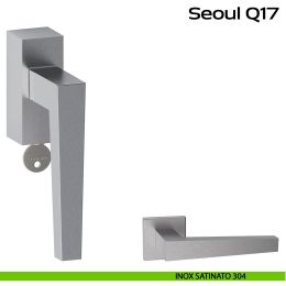 Maniglia in acciaio per finestra DK con funzione TBT Seoul Q17 Reguitti Inox 2