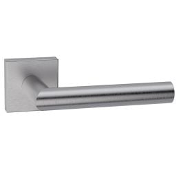 Maniglia in acciaio per porta Toledo L14 Reguitti Inox rosetta quadrata