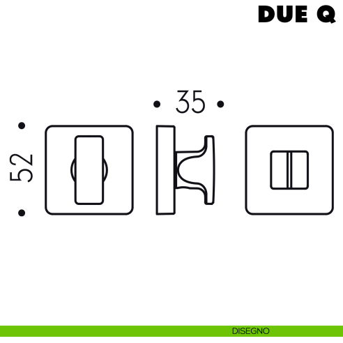 Nottolino per porte Due Q Colombo Design Mood Collection disegno