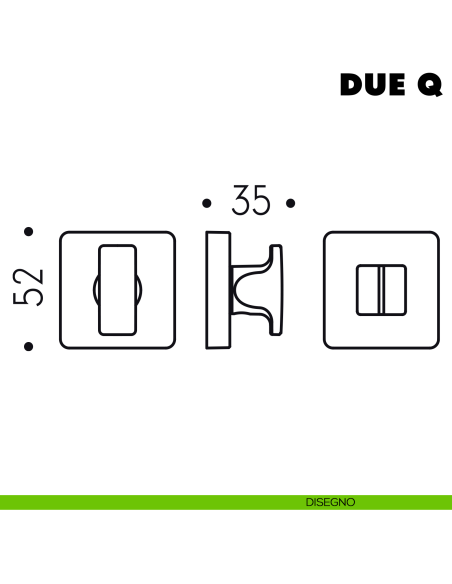 Nottolino per porte Due Q Colombo Design Mood Collection disegno