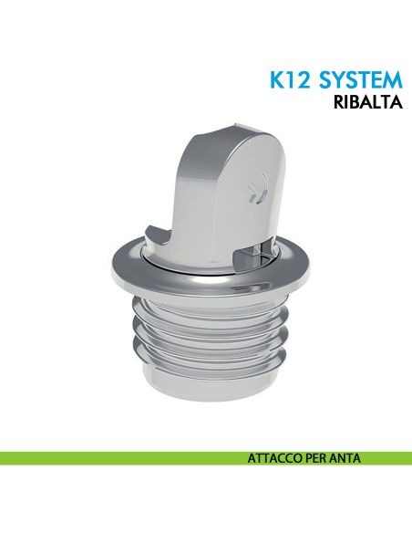 Pistone a gas Ferramenta Livenza K12 System ribalta apertura ammortizzata lunghezza 244 mm - attacco per anta