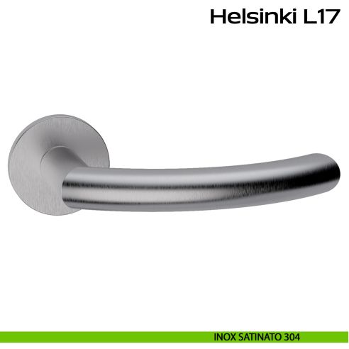Maniglia in acciaio per porta Helsinki L17 Reguitti Inox - inox satinato 304
