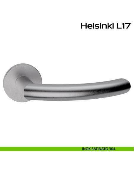 Maniglia in acciaio per porta Helsinki L17 Reguitti Inox - inox satinato 304