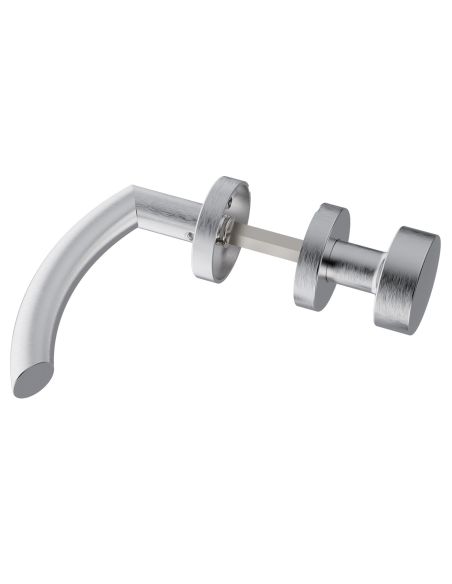 Maniglia in acciaio Helsinki Q17 e pomolo fisso 2Q1 Reguitti Inox