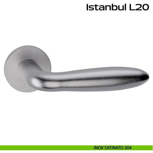 Maniglia in acciaio per porta Istanbul L20 Reguitti Inox - inox satinato 304