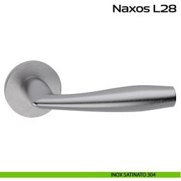 Maniglia in acciaio per porta Naxos L28 Reguitti Inox 2