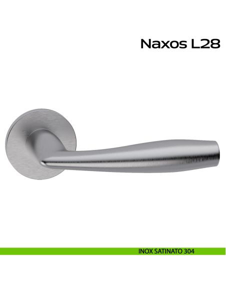 Maniglia in acciaio per porta Naxos L28 Reguitti Inox - inox satinato 304