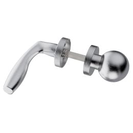 Maniglia in acciaio Naxos L28 e pomolo fisso C59 Reguitti Inox