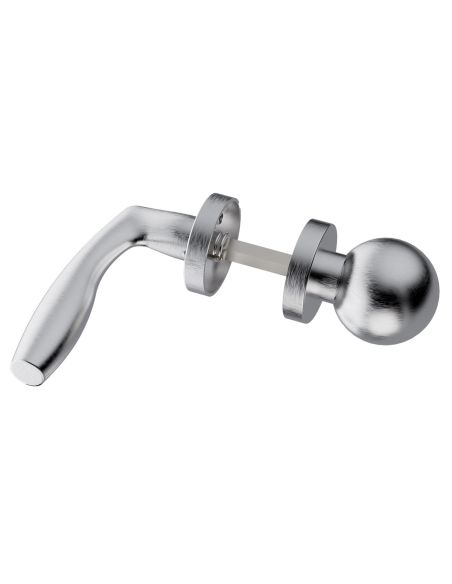 Maniglia in acciaio Naxos L28 e pomolo fisso C59 Reguitti Inox