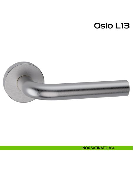 Maniglia in acciaio per porta Oslo L13 Reguitti Inox - inox satinato 304