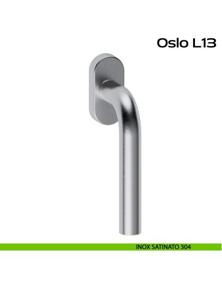 Maniglia in acciaio per finestra DK Oslo L14 Reguitti Inox - inox satinato 304
