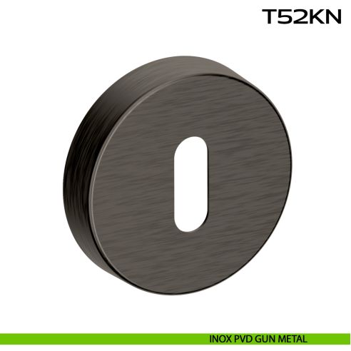 Bocchetta foro chiave tonda T52 Reguitti Inox pvd gun metal