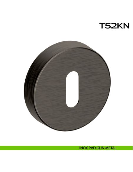 Bocchetta foro chiave tonda T52 Reguitti Inox pvd gun metal