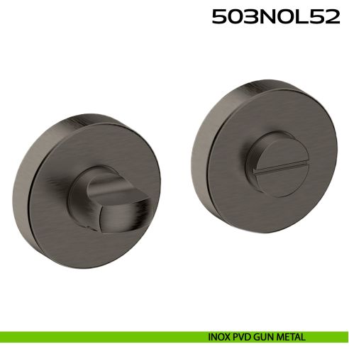 Nottolino WC tondo in acciaio 503NOL52 Reguitti Inox pvd gun metal